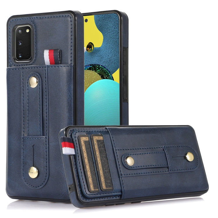 For Samsung Galaxy S20 Wristband Kickstand Wallet Leather Phone Case