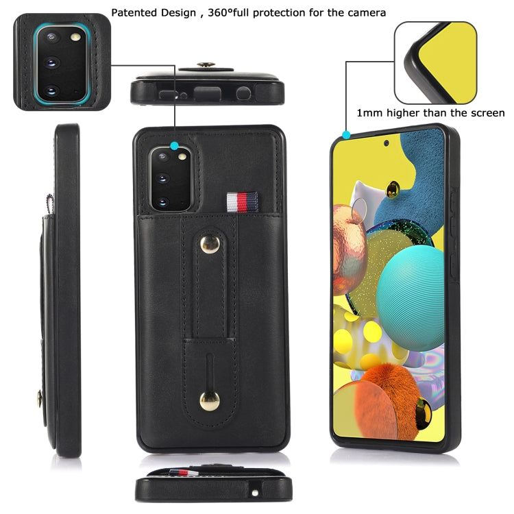 For Samsung Galaxy S20 FE Wristband Kickstand Wallet Leather Phone Case