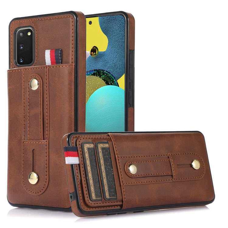 For Samsung Galaxy S20 FE Wristband Kickstand Wallet Leather Phone Case