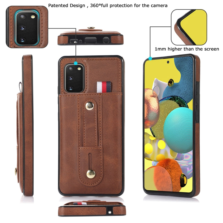 For Samsung Galaxy S20 FE Wristband Kickstand Wallet Leather Phone Case