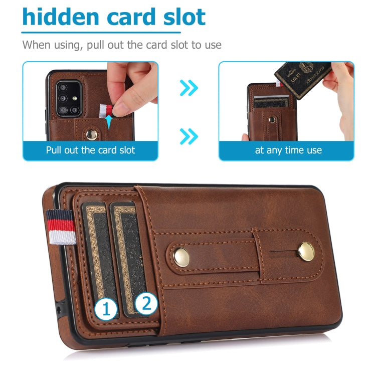 For Samsung Galaxy S20 FE Wristband Kickstand Wallet Leather Phone Case
