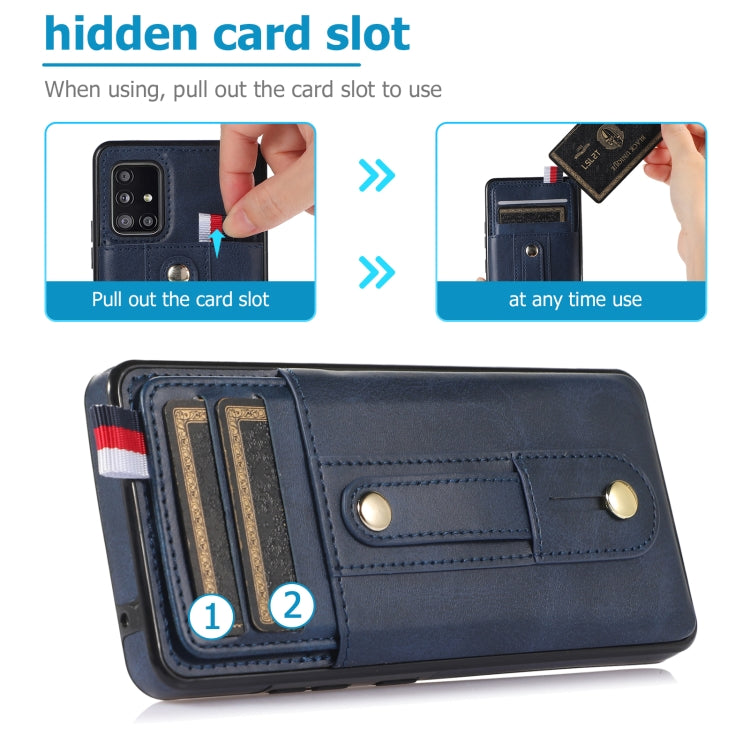 For Samsung Galaxy S20 FE Wristband Kickstand Wallet Leather Phone Case