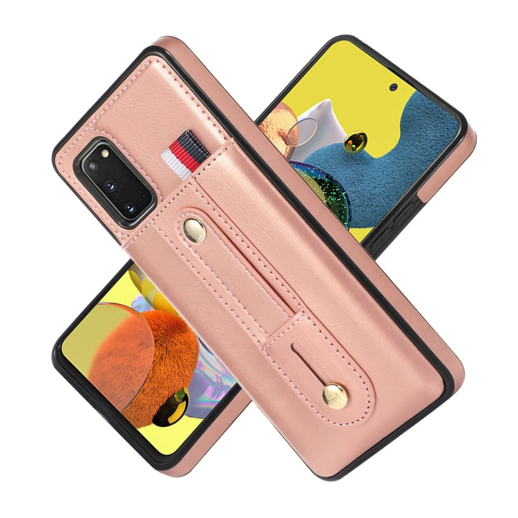 For Samsung Galaxy S20 FE Wristband Kickstand Wallet Leather Phone Case