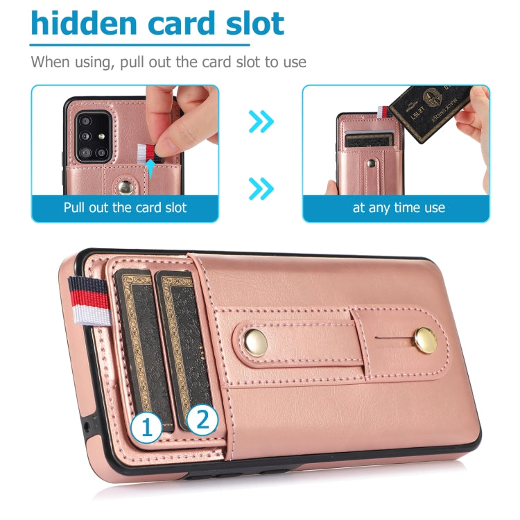 For Samsung Galaxy S20 FE Wristband Kickstand Wallet Leather Phone Case