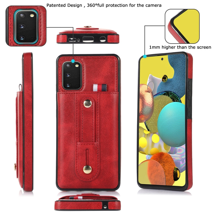 For Samsung Galaxy S20 FE Wristband Kickstand Wallet Leather Phone Case