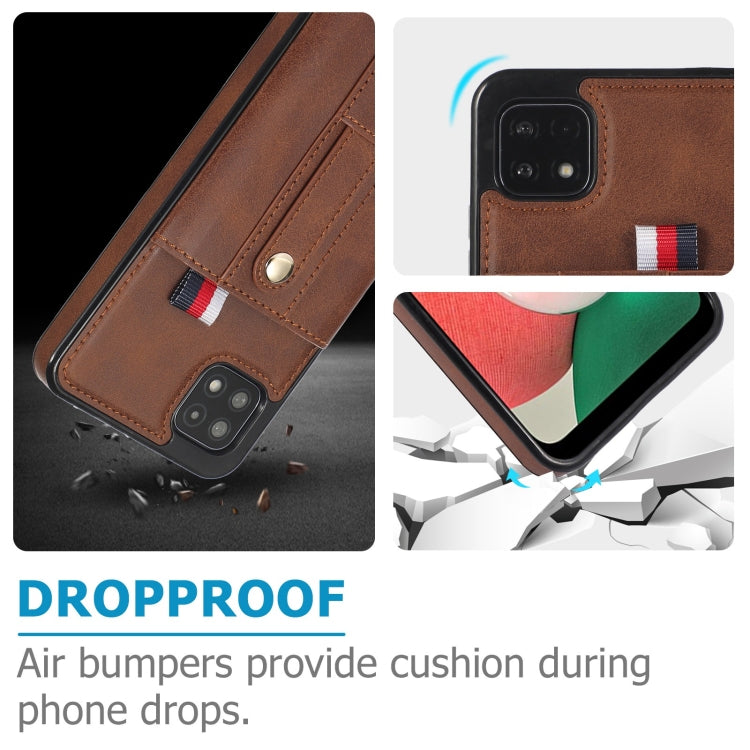 For Samsung Galaxy A12 5G Wristband Kickstand Wallet Leather Phone Case