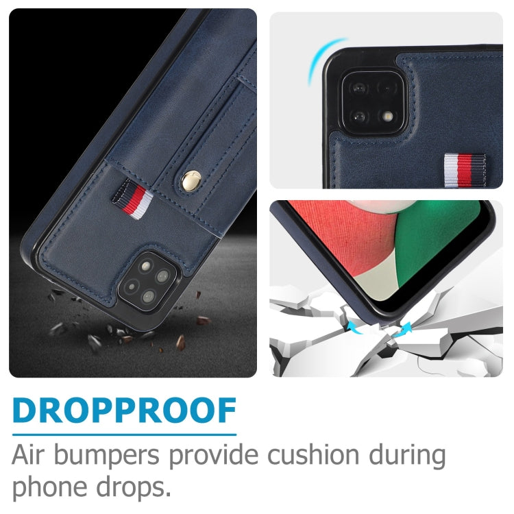 For Samsung Galaxy A12 5G Wristband Kickstand Wallet Leather Phone Case