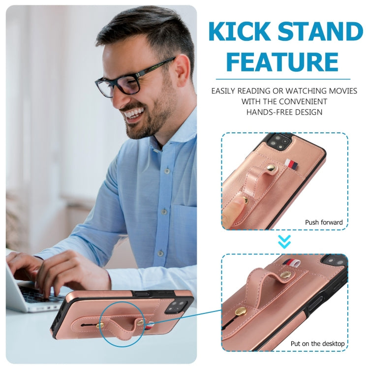 For Samsung Galaxy A12 5G Wristband Kickstand Wallet Leather Phone Case