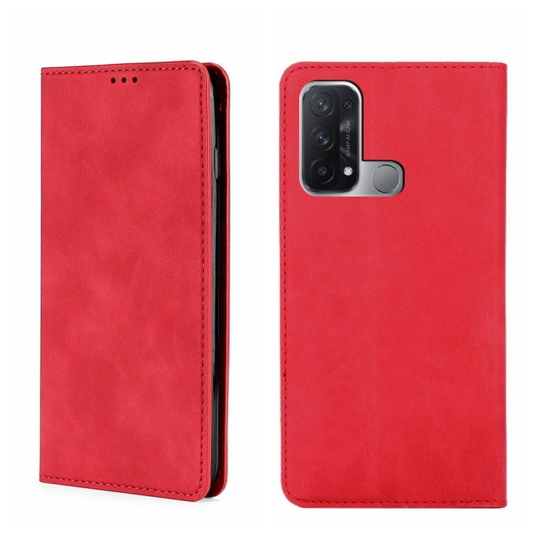 For OPPO Reno5 A Skin Feel Magnetic Horizontal Flip Leather Phone Case
