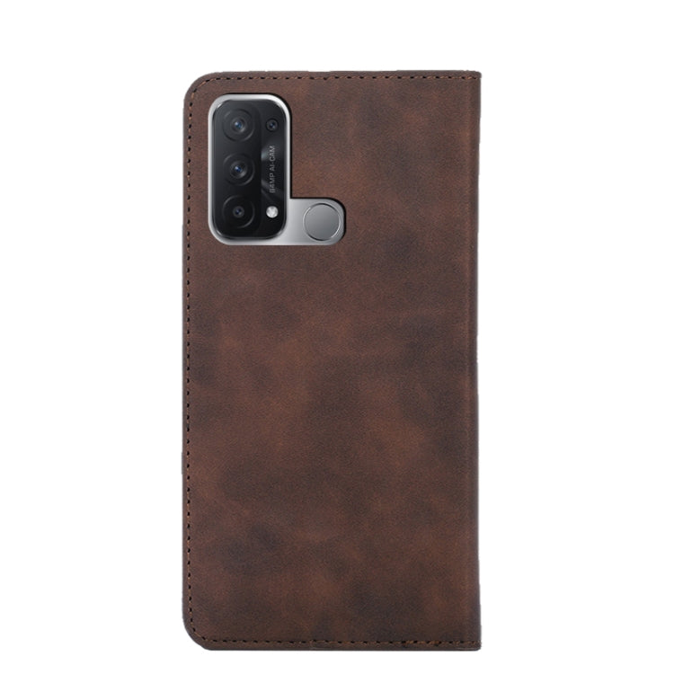 For OPPO Reno5 A Skin Feel Magnetic Horizontal Flip Leather Phone Case