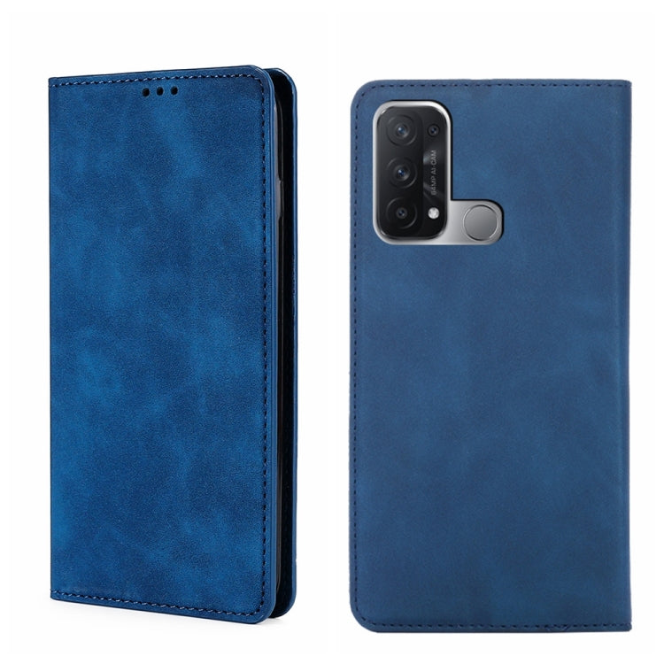 For OPPO Reno5 A Skin Feel Magnetic Horizontal Flip Leather Phone Case