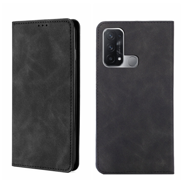 For OPPO Reno5 A Skin Feel Magnetic Horizontal Flip Leather Phone Case