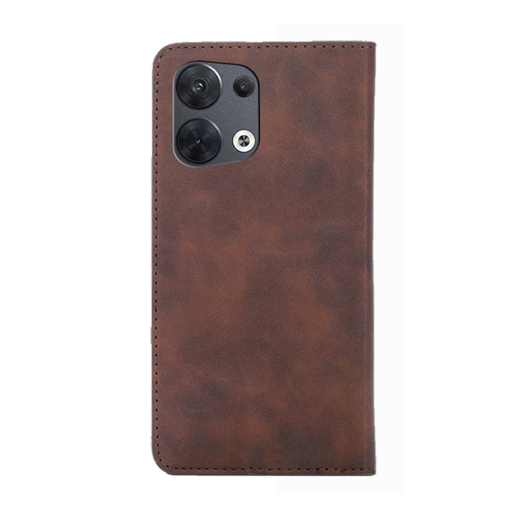 For OPPO Reno8 5G Skin Feel Magnetic Horizontal Flip Leather Phone Case