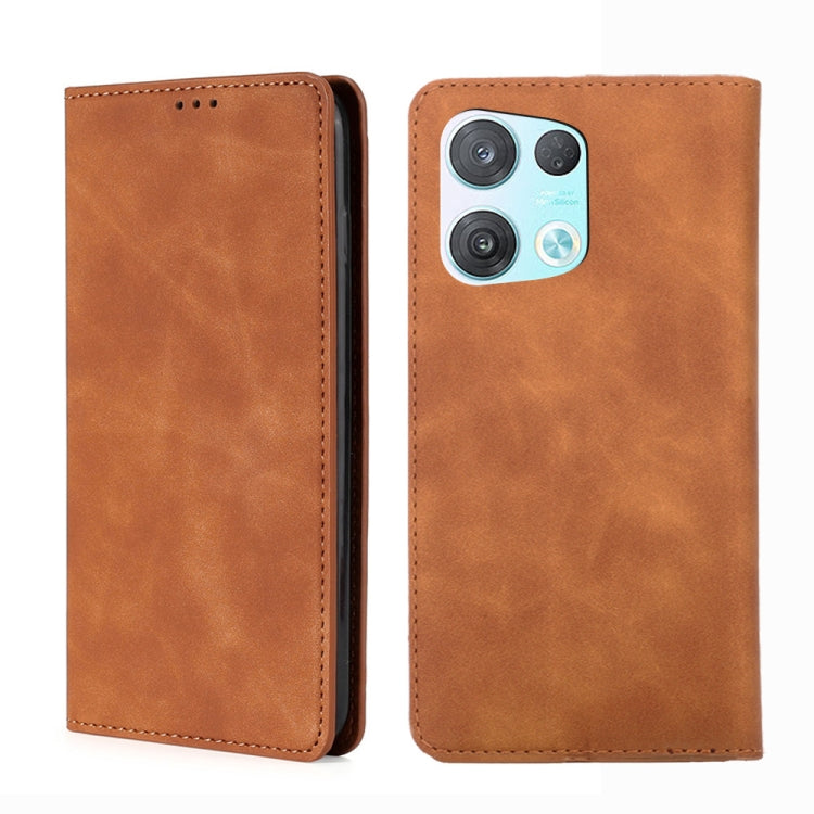 For OPPO Reno8 Pro 5G Skin Feel Magnetic Horizontal Flip Leather Phone Case