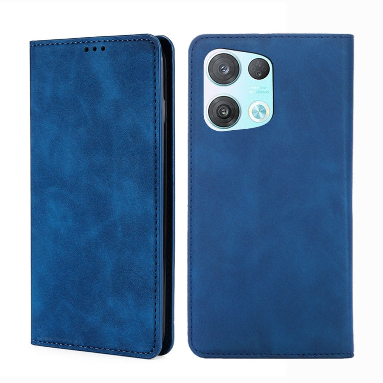 For OPPO Reno8 Pro 5G Skin Feel Magnetic Horizontal Flip Leather Phone Case