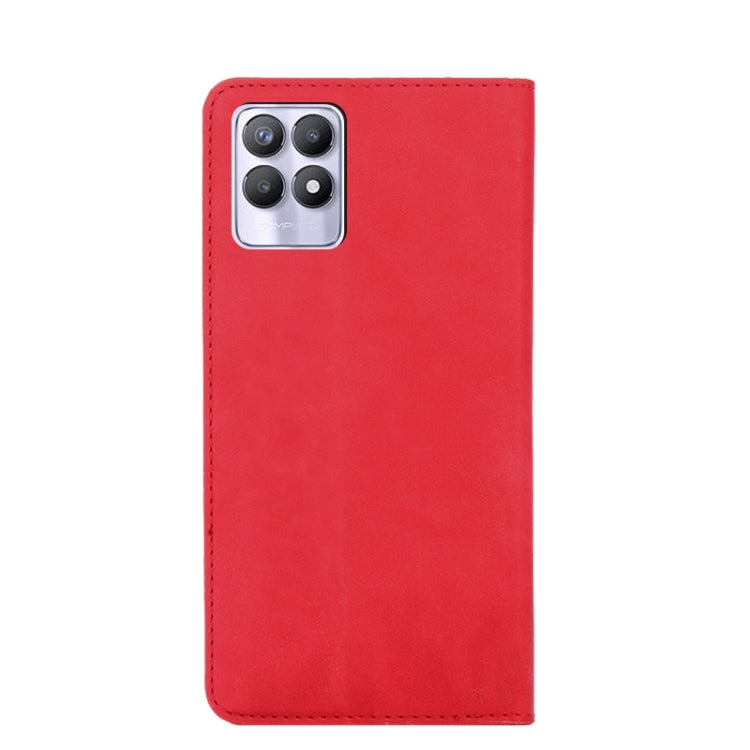 For OPPO Realme 8i Skin Feel Magnetic Horizontal Flip Leather Phone Case