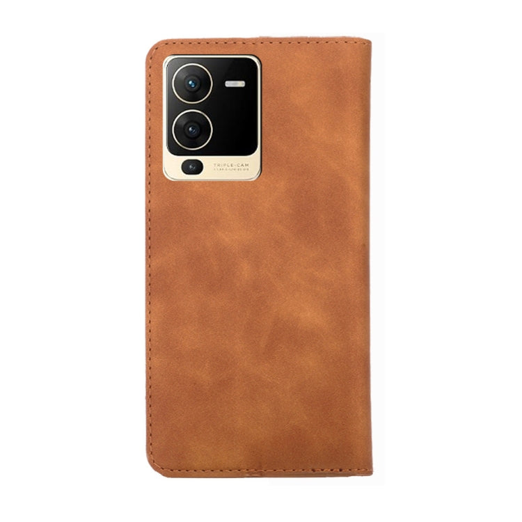 For vivo S15 5G Skin Feel Magnetic Horizontal Flip Leather Phone Case