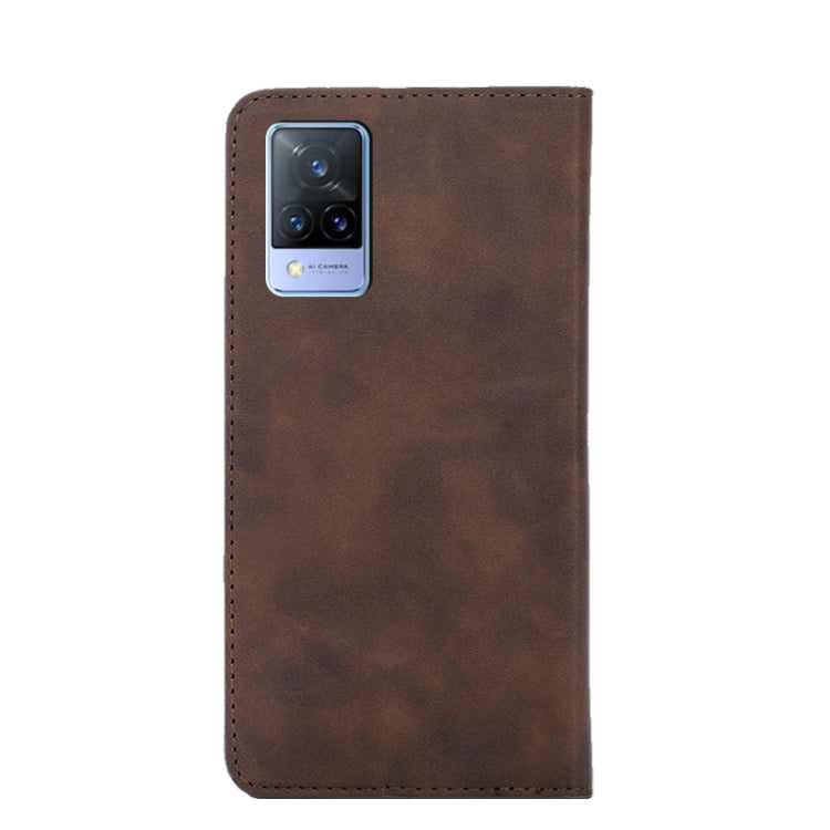 For vivo V21 4G/5G Skin Feel Magnetic Horizontal Flip Leather Phone Case