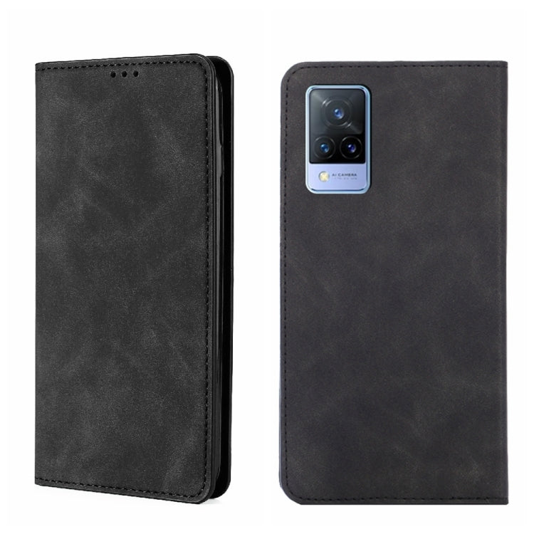 For vivo V21 4G/5G Skin Feel Magnetic Horizontal Flip Leather Phone Case