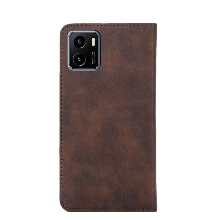 For vivo Y15s Overseas Version Skin Feel Magnetic Horizontal Flip Leather Phone Case