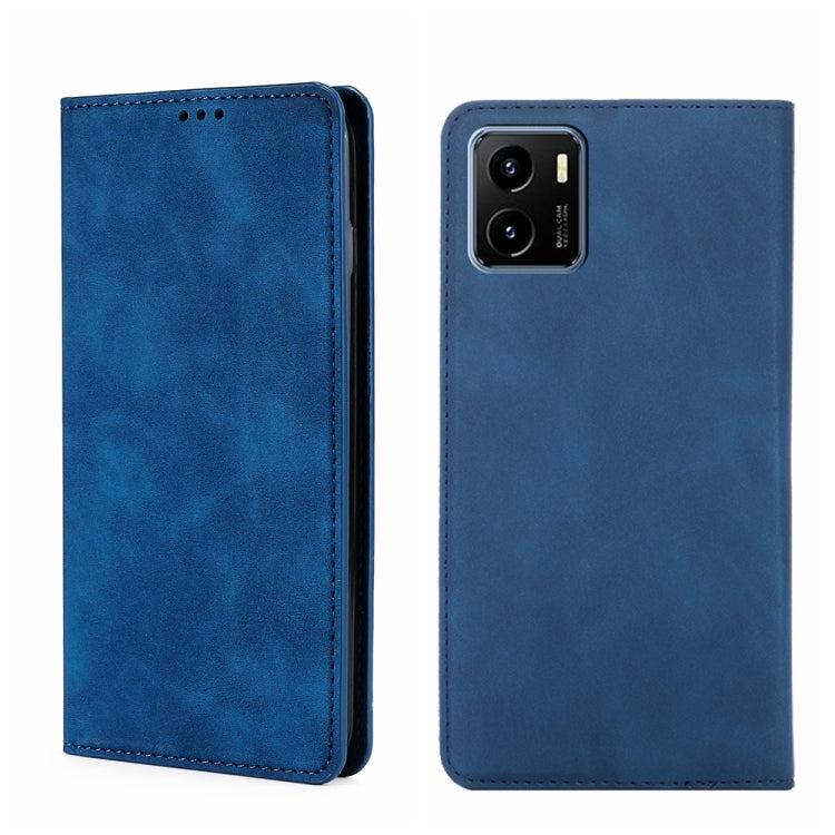 For vivo Y15s Overseas Version Skin Feel Magnetic Horizontal Flip Leather Phone Case