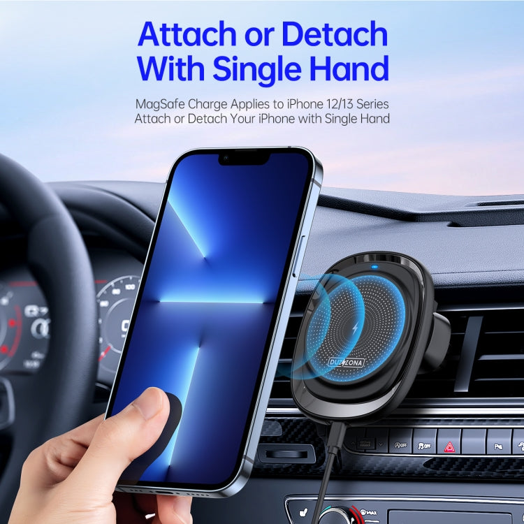 V1 Magnetic Wireless Fast Charging Car Holder(Black)