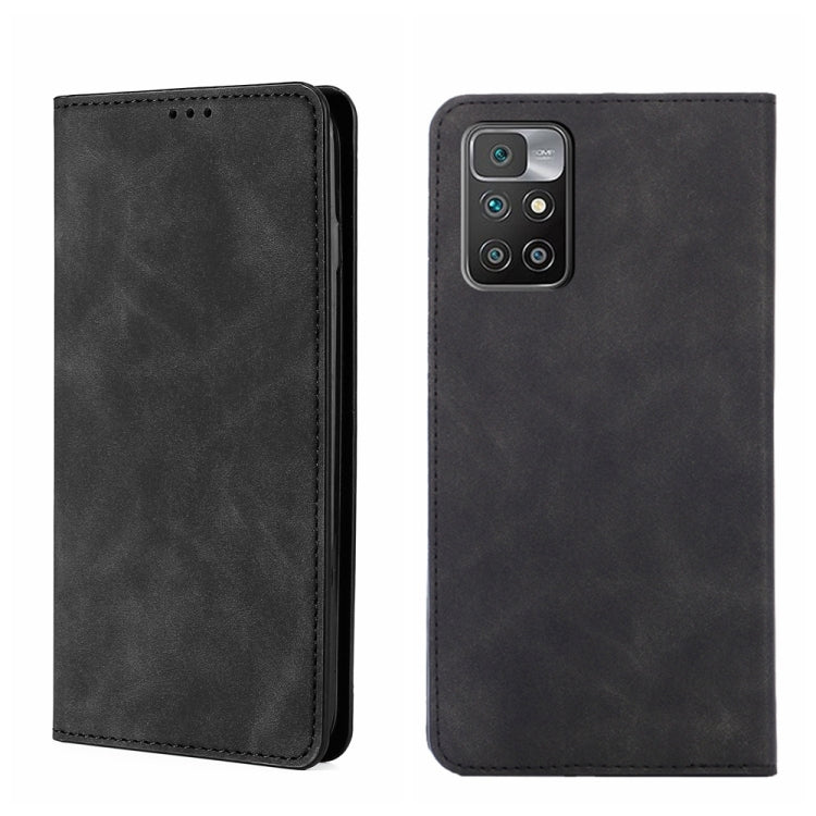 For Xiaomi Redmi 10 Skin Feel Magnetic Flip Leather Phone Case