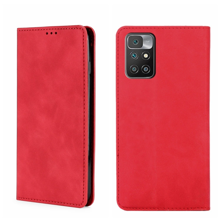 For Xiaomi Redmi 10 Skin Feel Magnetic Flip Leather Phone Case