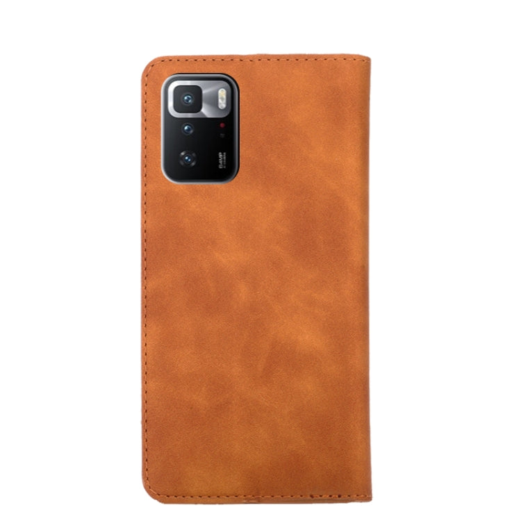 For Xiaomi Redmi Note 10 Pro China Skin Feel Magnetic Flip Leather Phone Case