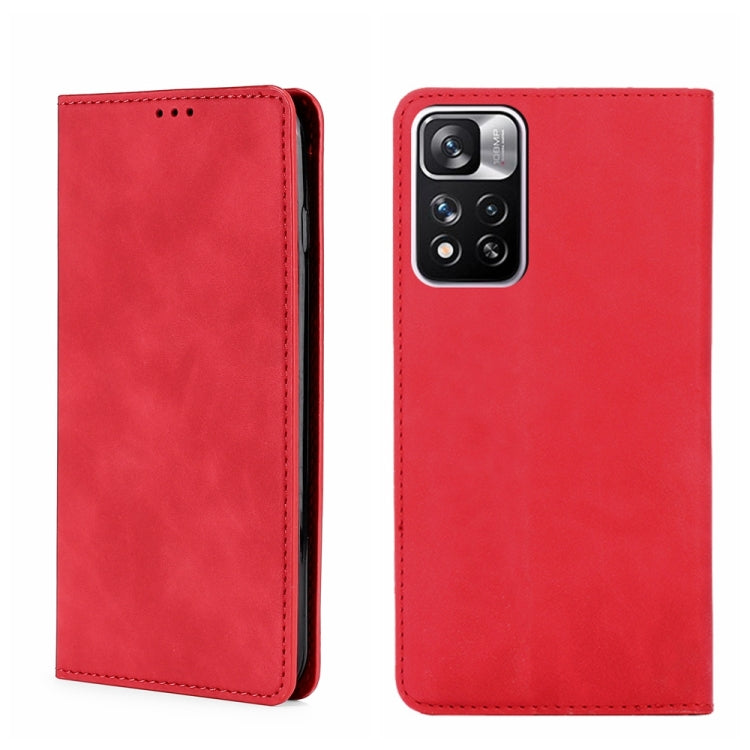 For Xiaomi Redmi Note 11 Pro/Note11 Pro+ 5G Skin Feel Magnetic Flip Leather Phone Case