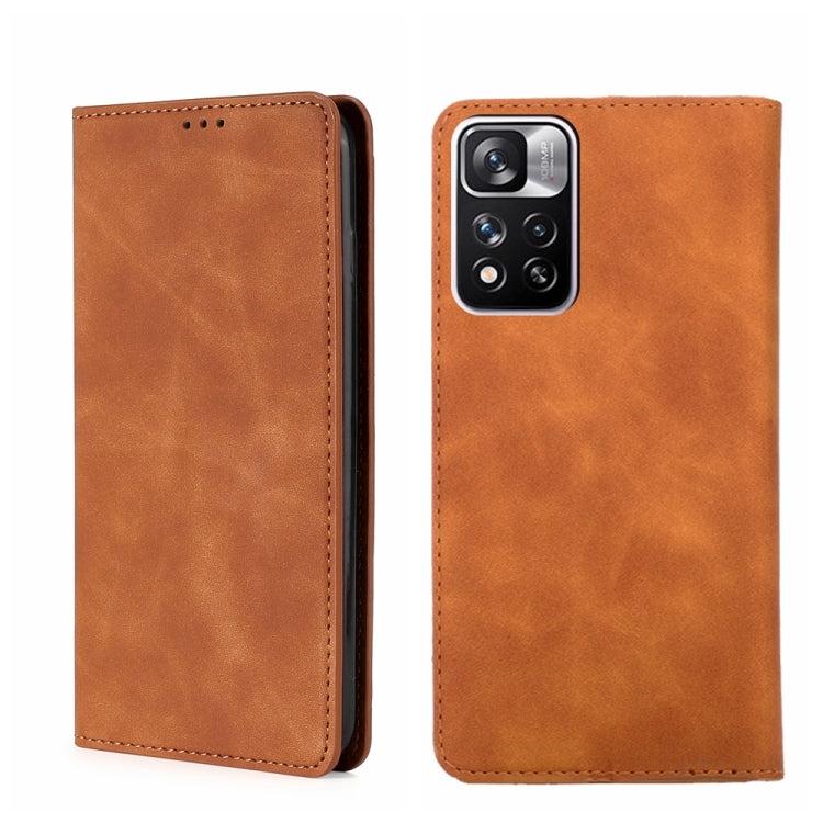 For Xiaomi Redmi Note 11 Pro/Note11 Pro+ 5G Skin Feel Magnetic Flip Leather Phone Case