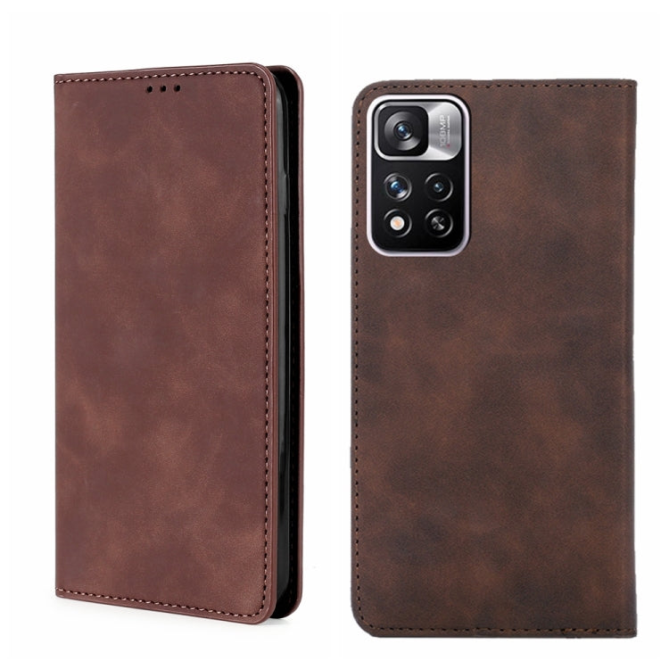 For Xiaomi Redmi Note 11 Pro/Note11 Pro+ 5G Skin Feel Magnetic Flip Leather Phone Case
