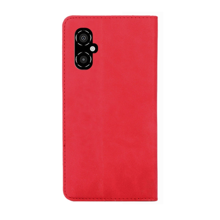 For Xiaomi Poco M4 5G Skin Feel Magnetic Flip Leather Phone Case