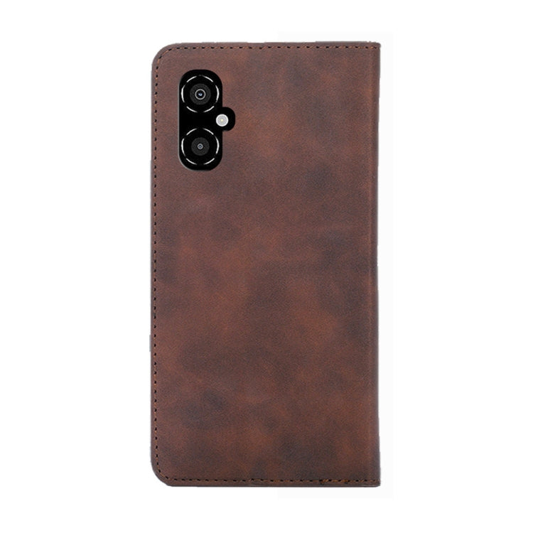 For Xiaomi Poco M4 5G Skin Feel Magnetic Flip Leather Phone Case