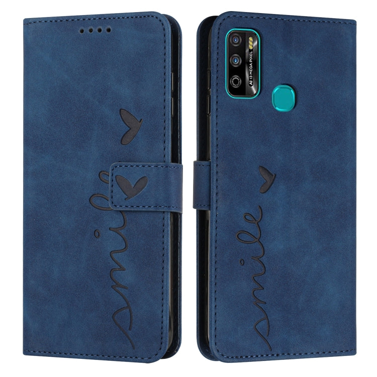 For Infinix Hot 9 Play / 10 Play / 11 Play Skin Feel Heart Pattern Leather Phone Case