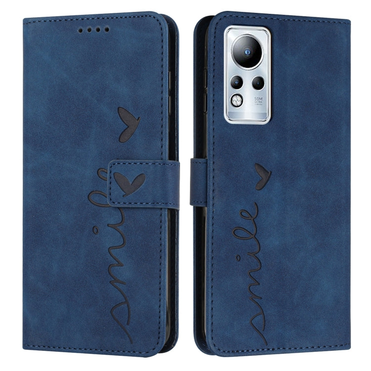 For Infinix Note 11 Skin Feel Heart Pattern Leather Phone Case