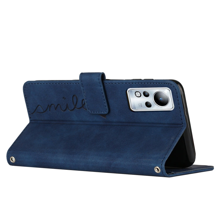 For Infinix Note 11 Skin Feel Heart Pattern Leather Phone Case