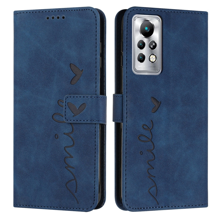 For Infinix Note 11 Pro Skin Feel Heart Pattern Leather Phone Case