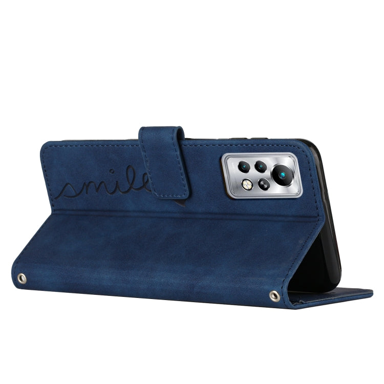 For Infinix Note 11 Pro Skin Feel Heart Pattern Leather Phone Case