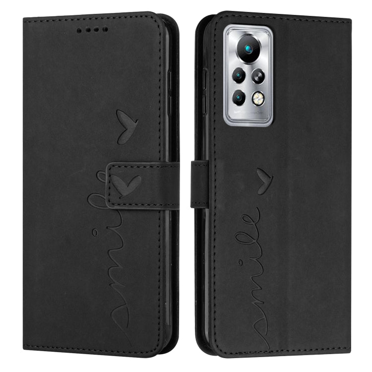 For Infinix Note 11 Pro Skin Feel Heart Pattern Leather Phone Case