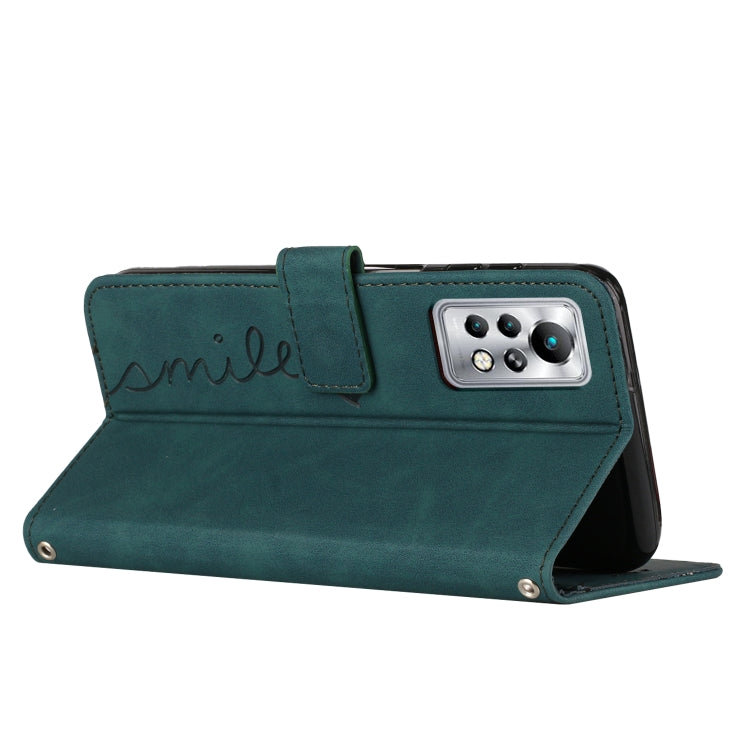 For Infinix Note 11 Pro Skin Feel Heart Pattern Leather Phone Case