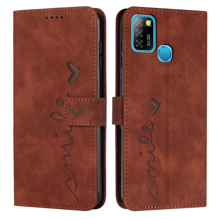 For Infinix Smart 5 / Hot 10 Lite Skin Feel Heart Pattern Leather Phone Case