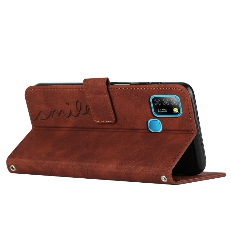 For Infinix Smart 5 / Hot 10 Lite Skin Feel Heart Pattern Leather Phone Case