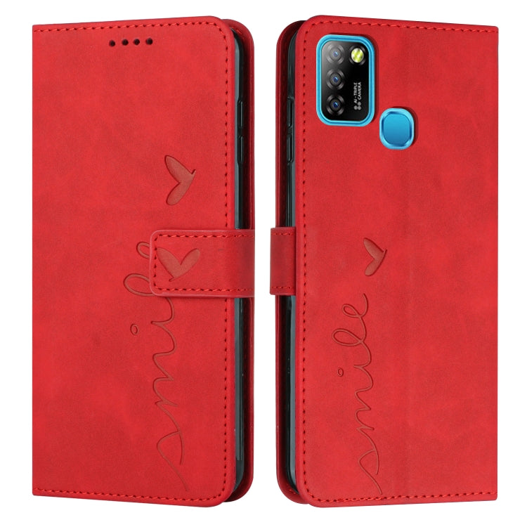 For Infinix Smart 5 / Hot 10 Lite Skin Feel Heart Pattern Leather Phone Case