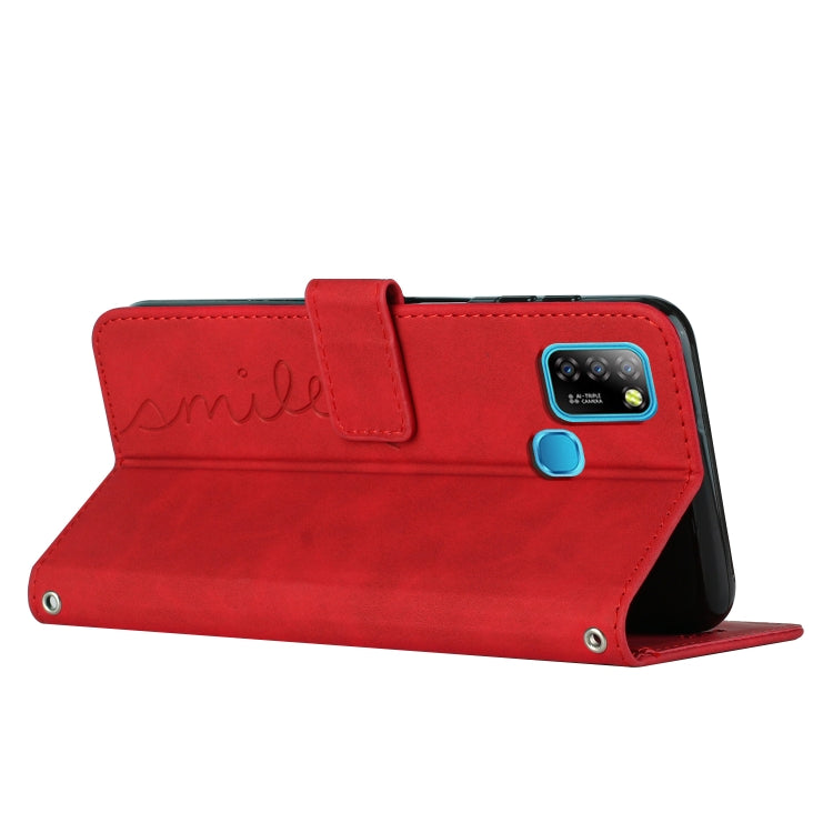 For Infinix Smart 5 / Hot 10 Lite Skin Feel Heart Pattern Leather Phone Case
