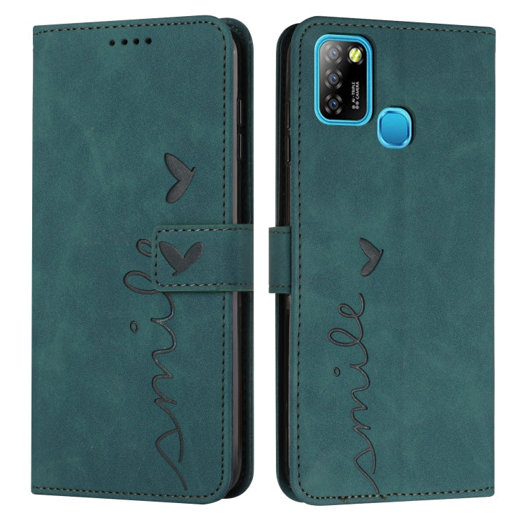 For Infinix Smart 5 / Hot 10 Lite Skin Feel Heart Pattern Leather Phone Case
