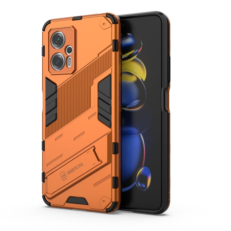 For Xiaomi Redmi Note 11T Pro 5G China Punk Armor 2 in 1 PC + TPU Shockproof Phone Case with Invisible Holder