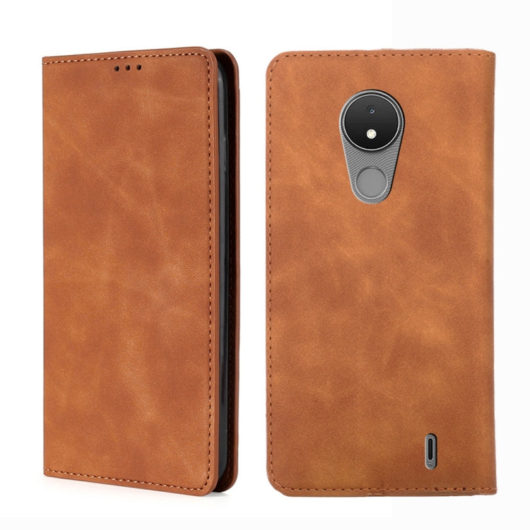 For Nokia C21 Skin Feel Magnetic Horizontal Flip Leather Phone Case