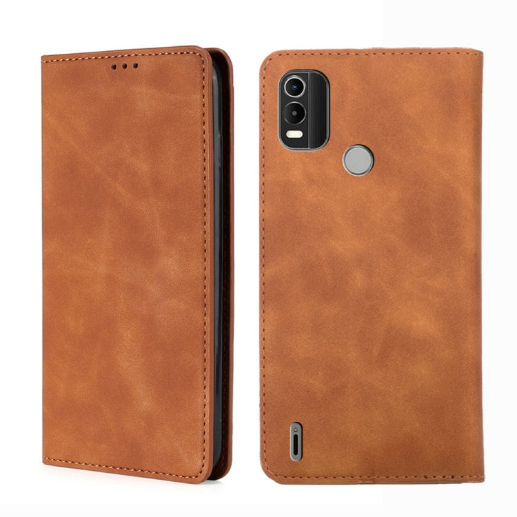 For Nokia C21 Plus Skin Feel Magnetic Horizontal Flip Leather Phone Case