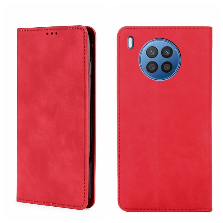 For Huawei nova 8i Skin Feel Magnetic Horizontal Flip Leather Phone Case